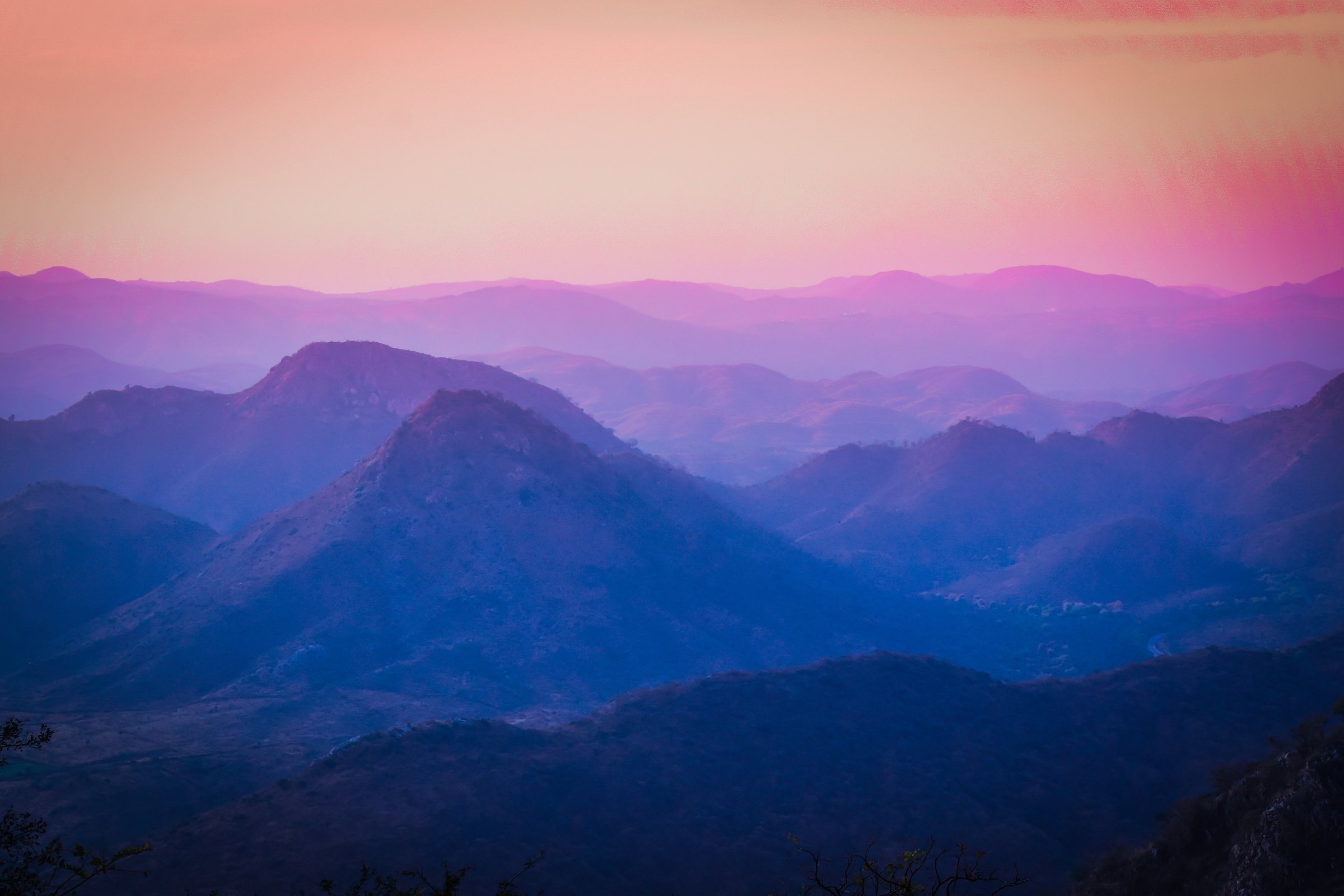 Top View of Mountains